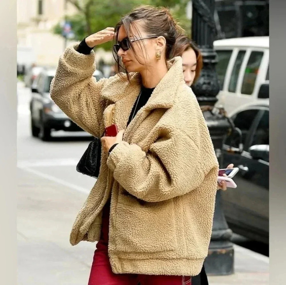 I.AM.GIA Neutral Pixie Oversized Full Zip Teddy Bear Bomber Jacket/Coat(XS/S) - Picture 2 of 12